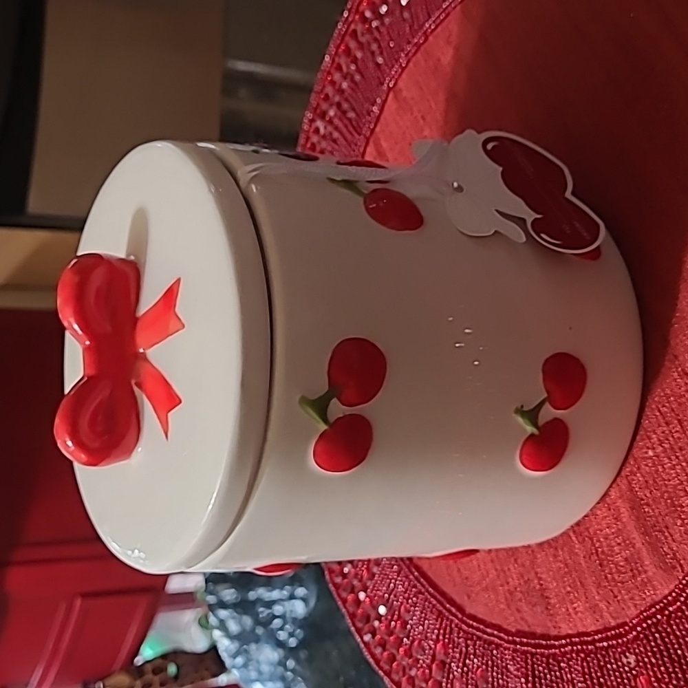 Cherries Ceramic  Canister